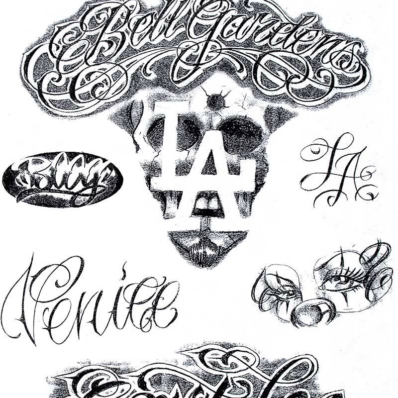 Gentlemans Tattoo Flash Script Book by Boog