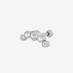 Wildcat Earbarbell 5 Crystals Steel Basicline